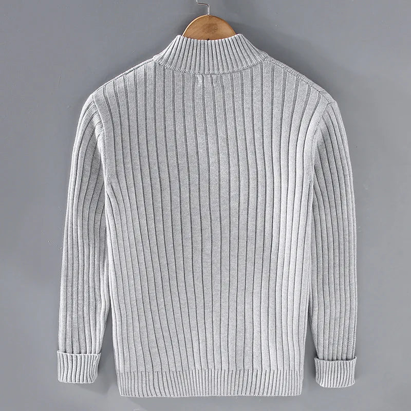 Marco - Cardigan con zip in cotone per uomo
